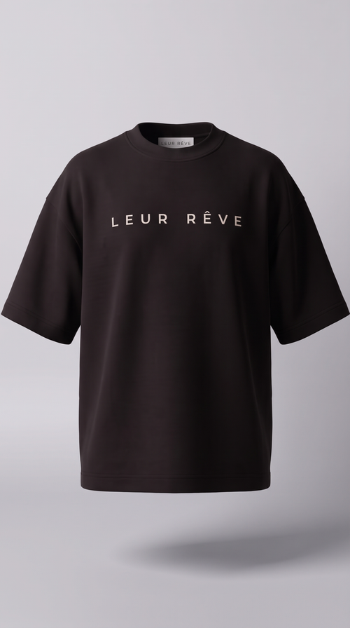 Leur Rêve Tee in black, front